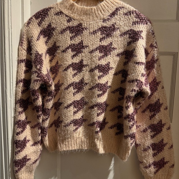 FOREVER 21 GLITTER HERRINGBONE SWEATER - Picture 4 of 7